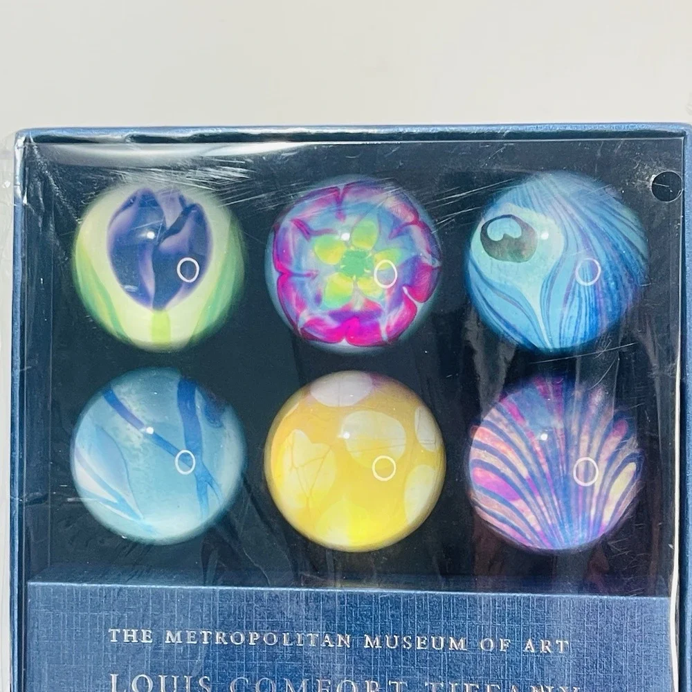 Metropolitan‎ Museum of Art Louis Comfort Tiffany Favrile Glass Magnets Box of 6